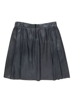 Add some luxe style to any look with this sleek skirt from Vince! The classic skater skirt is upgraded with buttery soft leather and posh pleating. Perfect for dressing up or down! Pair with a graphic tee and chunky sneakers for brunch, or go rebellious for your next night out with a lacy bodysuit and thigh high boots. No matter where or how you rock this beauty, you’re bound to be best dressed! Size S No fabric content available, most likely leather Concealed back zipper Lined Skater-style silh Fitted Leather Pleated Skirt, Leather Pleated Skirt For Night Out, Chic Pleated Leather Bottoms, Chic Pleated Leather Mini Skirt, Fall Leather Pleated Mini Skirt, Chic Leather Pleated Skirt, Chic Leather Pleated Skirt For Fall, Leather Pleated Mini Skirt For Work, Pleated Leather Mini Skirt For Fall