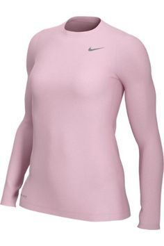 Start personalizing by selecting the images below. You'll be able to pick the sizes in the rostering step of the checkout process. For personalized product, a minimum of 6 units per style is required Featuring a streamlined silhouette and sweat-wicking technology, the Nike Legend Women's Long-Sleeve Training Top is a versatile, high-performance layer designed to help you elevate your training game. Dri-FIT technology helps you stay dry and comfortable. Jersey fabric feels soft and lightweight. Long Sleeve Workout Shirt, Tennis Outfits, Tennis Apparel, Fitness Activewear, Nike Long Sleeve, Training Tops, Tennis Clothes, Heather White, Sport Wear