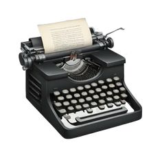 an old fashioned typewriter with paper on it