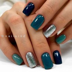 Glitter Gel Nails, Smink Inspiration, Cute Gel Nails, Accent Nails