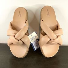 This Is A Brand New Pair Of Women’s Tan Sandals By Universal Threads. Retail Is $24.99. Has Contoured Food For Added Support. No Flaws. Trendy Medium Width Sandals For The Beach, Slip-on Synthetic Wedge Sandals For Outings, Synthetic Sandals With Round Toe For Outings, Synthetic Slip-on Wedge Sandals For Summer, Synthetic Slip-on Wedge Sandals For Summer Outings, Casual Synthetic Wedge Sandals For Outings, Casual Synthetic Sandals For Day Out, Casual Synthetic Sandals For Outings, Casual Synthetic Sandals For Spring