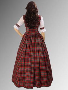 Scottish Highland Tartan Two Piece Traditional Dress Handmade in Tartan Plaid for women adult dress Traditional Scottish Clothing, Medieval Dress Peasant, Scottish Costume, Celtic Dress, Scottish Dress, Celtic Clothing, Scottish Clothing, Tartan Clothing, Medieval Clothes