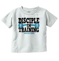 Brisco Brands Disciple In Training Christian Strong God Youth Toddler T-Shirt Tees Tshirts Categories Christian Strong Garden of Weedin Life Is Crap Meadow Creek Redneck Outfitters Tactical Tees Patriotic Seasonal Hometown Country Strong Gill McFinn Its A Farmers Life Novelty Other $0.00 $0.00 $0.00 Description Size Chart Payment Shipping Returns Your little one will always be raised with Christian virtue, just like you! Jesus will be their savior - just like you. They're ready to train to be li Christian Virtues, Workout Humor, Toddler Tees, High Quality T Shirts, Baby & Toddler Clothing, Christian Shirts, Toddler Boys, The Lord, Always Be