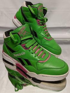 Reebok Reverse Jam Hexalite Green and Pink Men's Size 12 Shoes Great Shape!  See Pictures for Condition. Free Priority Shipping! Cleaned Up to eBay Standards. Pink Men, Naomi Campbell, Green And Pink, See Pictures, Athletic Shoes, Jam, Men's Shoes, Shoe Accessories, Size 12