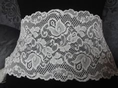 beautiful French lace from Calais in cream with floral pattern embroidery - a very noble lace. Made in France. It is 15 cm wide and 1.00 m long, elastic, very soft and is therefore wonderful for lingerie but also for clothing, decoration and other sewing projects. Calais is world famous for its lace. Floral Pattern Embroidery, Clothing Decoration, Pattern Embroidery, Elastic Laces, French Lace, Lace Trim, Sewing Projects, Floral Pattern, Lingerie