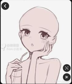 an anime character holding a toothbrush in her hand