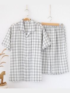 Pajama Shirt Pattern, Shirt Pattern Free, Pyjamas Men, Short Sleepwear, Mens Silk Pajamas, Men Pajamas, Casual Sleepwear, Summer Sleepwear, Cotton Pajama Pants