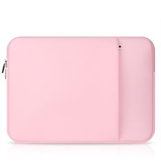 a pink laptop computer case on a white background