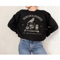 Harry Potter Broadway Outfit, Harry Potter Sweatshirts, Harry Potter Crewneck, Harry Potter Sweaters, Harry Potter Clothes, Borgin And Burkes, Harry Potter Fashion, Universal Outfits, Nerdy Clothes