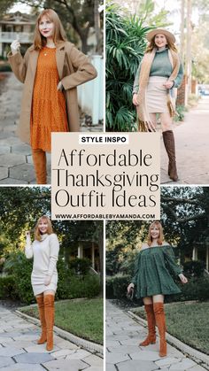 Affordable Thanksgiving Outfit Ideas - Affordable by Amanda Affordable Clothing Sites, Chic Autumn Outfits, Thanksgiving Outfit Ideas For Women, Job Interview Attire, Style Influencers, Thanksgiving Outfit Ideas, Cute Thanksgiving Outfits, Holiday Inspo, Chic Autumn