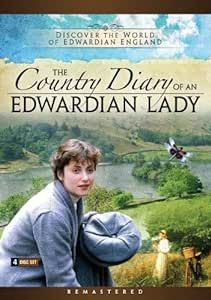 the country diary of an edward lady dvd cover with text in english and spanish, on a brown background