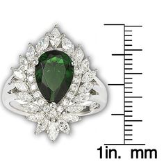 Fit for a princess, this royalty-inspired design provides timeless glamour with a pear-cut green cubic zirconia with white round-cut stones around it, hand-set in sterling silver. The ring is completed with an 18-karat solid gold logo, a special Suzy Levian signature secret cubic zirconia inside, and a unique designer gallery. This ring is designed by Suzy Levian with a message. By creating jewelry that is beautiful inside and out, Suzy Levian's message is revealed through a hidden stone set in Gemstone Brooch, Timeless Glamour, Cubic Zirconia Bracelet, Cubic Zirconia Necklace, Cubic Zirconia Jewelry, Beautiful Inside And Out, Cubic Zirconia Earrings, Creating Jewelry, Cubic Zirconia Rings