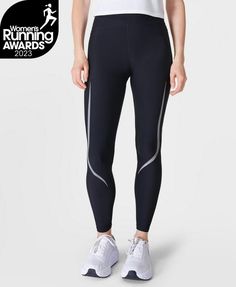 Our updated bum-sculpting run leggings, voted ‘Best Leggings’ by Women’s Running Awards. Ultra-lightweight Italian fabric is quick-drying for your sweatiest sprints. High-waisted design with an adjustable waist, a back zip pocket and two side slip pockets. Warp-knitted fabric offers compression technology, UV40+ protection and improved opacity. Reflective detailing mimics kinesiology tape for added support and compression. Inseam length: 27" / 68cm. Model wears size S and is 178cm/5'10" tall. St Winter Activewear, Nike Pro Leggings, Thermal Leggings, Cozy Coats, Gym Clothes Women, Womens Running, Running Leggings, Best Leggings, Zero Gravity