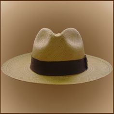 Panama Cuenca Hat - Fedora  (Grade 3-4) - Light Brown Classic Panama Hat With Flat Bill In Natural Color, Classic Natural Panama Hat With Flat Bill, Classic Natural Color Panama Hat With Flat Bill, Casual Panama Hat With Flat Bill In Toquilla Straw, Classic Natural Straw Hat With Flat Bill, Classic Brown Flat Bill Straw Hat, Brown Flat Bill Panama Hat For Beach, Brown Flat Bill Panama Hat For The Beach, Brown Flat Bill Panama Hat For Summer