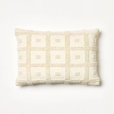 a white pillow on a white background