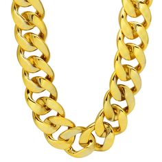 PRICES MAY VARY. Gold Plastic Chain Necklace: the chunky gold chain made of high quality plastic which is durable, non-fading, non-toxic, nickel & lead free hypo-allergy rapper chain necklace that comfort for your daily wearing, working and costume decoration. Size of Faux Gold Necklace Chain: 32" in Length, 1.37" in width, 0.24" in thickness. Hip Hop Plastic Necklace: Beautiful gold tone chunky necklace that is look like real gold necklace and that is a classic elegant style. The chain are larg 90s Punk, Real Gold Necklace, Pet Memorial Necklace, Diamond Tops, Chunky Gold Chain, Cuff Bracelets Handmade, Urn Jewelry, Metal Chain Link, Best Gifts For Men