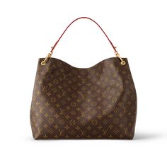 Louis Vuitton Graceful Mm, Louis Vuitton Graceful, Mm Monogram, Louis Vuitton Crossbody Bag, Handbags Louis Vuitton, Brown Handbag, Bags Logo, Louis Vuitton Official, Hobo Handbags