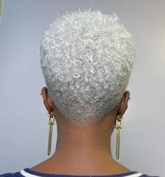 Short Platinum Cut for Black Women Short Natural Curls, Natural Hair Haircuts, Short Textured Hair, Shaved Design, Short Natural Haircuts, Short White Hair, Tapered Natural Hair, Natural Hair Cuts, Tapered Hair