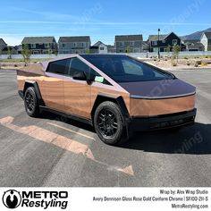 an electric car is parked in a parking lot