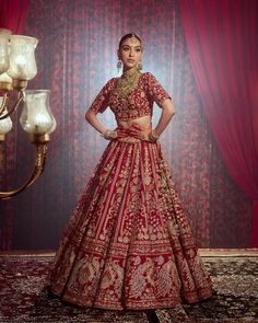 Bridal Lehenga Kali Design, Lehenga Kali Design, Lehenga Bridal Look, Red Lehenga Bridal, Kali Design, Fabric Illustration, Pin Dress