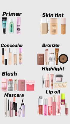 Algunas marcas muy buenas de maquillaje💋 Bronze Makeup, Makeup Help, Highlighter Makeup, Lip Glow, Blush Makeup, Makeup Essentials, Lip Oil, Glow Up?, Makeup Routine