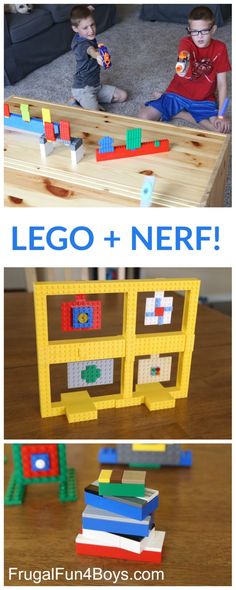 lego and nerf game for toddlers to play on the floor with their toys