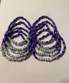 purple friendship bracelets - you choose the quantity you want! for  1,5,10,15 - in the personalization box write the names of the songs you want  22 - you will get one of each song 44 - you will get two of each song Eras Tour Accessories, Album Bracelets, Bracelets Eras Tour, Ts Eras Tour, Ts Eras, Bracelets Purple, Inspired Bracelets, Eras Tour, Get One