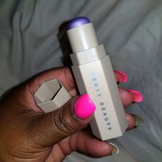 Fenty Beauty Shimmer Skin Stick. Highlight Blush And Enhance Light As Air And Layering. Match Stix (Unicorn) Color. Purple Highlighter Makeup, Purple Highlighter, Makeup Fenty Beauty, Highlighter Brands, Fenty Beauty Makeup, Purple Highlights, Unicorn Colors, Highlighter Palette, Highlighter Makeup