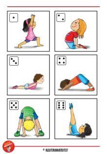 an exercise manual for children with pictures of people doing different exercises, including push ups and planks