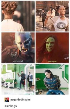 the avengers are all different faces and hair styles