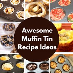 there are many muffins in the pan and one has been made into an appetizer