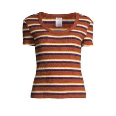 It's Tee Time! Enjoy The Classic Look And Soft Feel Of No Boundaries' Scoopneck Tee. An Everyday Favorite That Looks Great Layered Or On Its Own. Approx. Model Measurements: Height: 5’10”, Waist: 26”, Bust: 33”, Hips: 36” Model Is Wearing Size M Semi-Fitted Scoop Neckline; Pullover Styling 89% Polyester/11% Spandex Machine Washable Scoopneck Ribbed T-Shirt For Juniors From No Boundaries Retro Ribbed Striped Tops, Retro Striped Ribbed Tops, Retro Ribbed Tops For Summer, Retro Ribbed Summer Top, Fitted Striped Top With Scoop Neck, Striped Short Sleeve Fall T-shirt, Striped Short Sleeve T-shirt For Fall, Fall Striped Short Sleeve T-shirt, Striped Scoop Neck Top For Summer