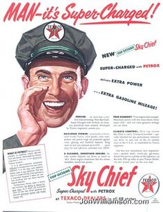 an old advertisement with a man wearing a hat and holding his hand to his face