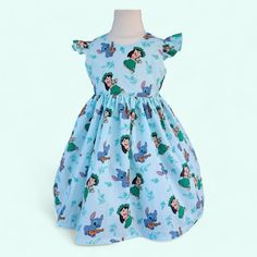 Lilo and Stitch Dress Lilo And Stitch Birthday Outfit Ideas, Lilo Birthday Outfit, Stitch Dti Outfit, Nani Lilo And Stitch Outfit, Lilo Outfit, Lilo Dress, Stitch Dress, Dress Birthday Party, Dress Birthday