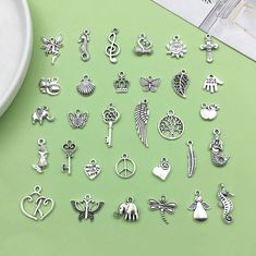 Mix20pcs bulk antique silver Charms mixed Pendant for DIY necklace bracelet earrings Jewelry Making craft accessories Will not compensate, replace, or refund for slight imperfections, defects, or damages such as paint chipping, scratches, slight color variations from photo, and/or minor detail issues or minor damages. If you want to replace them buyer has to ship them back at their own expense. Please understand this before you purchase. Sizes for all items is an approximation. I'll try my best Craft Accessories, Cute Charms, Charm Set, Animal Fashion, Diy Necklace, Diy Jewelry Making, Necklace Bracelet, Earrings Jewelry, Silver Charms