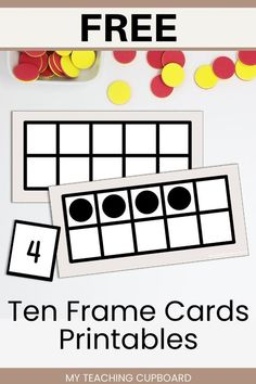 the ten frame cards printables for kids to use with their own numbers and colors