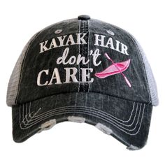 KAYAK HAIR DON'T CARE TRUCKER HAT Kayaking Essentials, Hip Hop Girl, Women Trucker, Cruise Boat, Kayak Camping, Kayak Accessories, Kayak Adventures, Kayak Tours