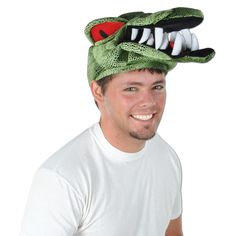 Highlights: one size fits most (1/Package) Packages per case: 6 Details: Going on a Vacation to the South? Blend right in with this Plush Crocodile Hat! one size fits most You get 6 Each in each full case you buy.This Plush Crocodile Hat is the perfect way to show off your wild side! This one size fits most hat is made with a soft, plush fabric and will keep you comfortable all day long. The top of the hat is shaped like a crocodile's head and is adorned with embroidered eyes and teeth. The hat Fun Adjustable Costume Cap, Adjustable Green Novelty Costume Hat, Novelty Green Adjustable Hat, Adjustable Green Novelty Hat, Green Novelty Baseball Cap, Crocodile Hat, Embroidered Eyes, Crocodiles, Plush Fabric