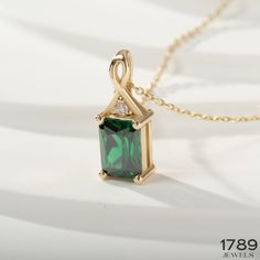 ▶ Dainty birth stone & gemstone emerald cut emerald green necklace with 10K - 14K or 18K solid gold jewelry is handmade per your order. (for raw & genuine & real or natural moissanite, moss agate, moonstone, aquamarine, emerald, onyx, turquoise or opal pendant please message us) ❤ Our unique customers love to buy art deco style personalized / custom minimalist wedding, anniversary, promise, engagement items like our cute jewelry for special occasions (wedding, party, expecting, promoted to, remembrance, bridal shower, thank you or special day (xmas, birthday, thanksgiving, mother's day, christmas, fathers day, valentine's day, anniversary, summer, winter, halloween, just because, thanksgiving, black friday, easter day, married) ▶ My aesthetic necklaces are also perfect as birthday presents Elegant Birthstone Necklace With Gemstone Accents For Anniversary, Elegant Anniversary Birthstone Necklace With Gemstone Accents, Green Gemstone Jewelry For Mother's Day, Elegant Yellow Gold Birthstone Necklace For Mother's Day, Yellow Gold Necklace With Accent Stones For Gift, Yellow Gold Necklaces With Accent Stones For Anniversary, Elegant Birthstone Necklace With 17 Jewels For Anniversary, Anniversary Yellow Gold Necklaces With Accent Stones, 14k Gold Necklaces With Gemstone Accents For Anniversary