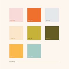 the color palette is shown with different shades