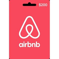 an airbn luggage tag with the word $ 200 on it in white and pink