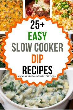 25 easy slow cooker dip recipes that are perfect for any family to enjoy in the kitchen