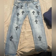 Men Cross Jeans By Zcl Size: 40 Cross Jeans, White Crosses, Jeans Men, Helix, Black Blue, Mens Jeans, Blue Black, Man Shop, Blue