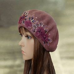 Trendy felt beret Felt winter beret Felted womens beret Elegant Wool Beret Cap, Winter Wool Brimmed Beret, Elegant Wool Beret For Winter, Elegant Wool Winter Beret, Elegant Winter Beret One Size, Elegant One Size Winter Beret, Elegant One-size Winter Beret, Winter Wool Beret, Elegant Beret Cap For Fall