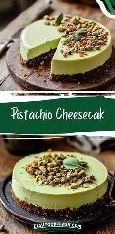 Experience the luxurious blend of creamy cheesecake and rich pistachio flavor with this indulgent Pistachio Cheesecake. Perfect for special occasions or whenever you crave a delectable treat, this cheesecake is rich, smooth, and utterly satisfying.