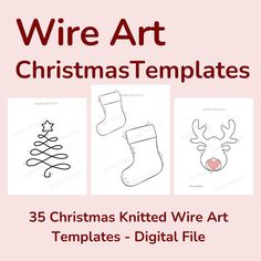 christmas themed wire art templates