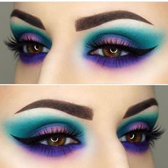 Maquillage Yeux Cut Crease, Drag Make-up, Purple Makeup, Beautiful Eye Makeup, Eye Makeup Designs, Colorful Eye Makeup, Mermaid Makeup, Makeup Eye Looks