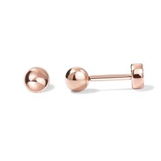 PRICES MAY VARY. These 3x3mm Mini Ball Flat Back Earrings are Plated in 14K Rose Gold and are perfect to wear all day and all night! Please refer to instructional video for guidance. These small stud earrings are Crafted with a S925 post that screws into our flat back disc. ✦ 60-DAY GUARANTEE ✦ Your happiness is our number one priority. To ensure your complete satisfaction, we offer a hassle-free 60-Day money-back guarantee. To get in touch, email or chat with us - a member of our team will be h Solitaire Bracelet, Earring Stack, Helix Piercing Jewelry, Small Stud Earrings, Ball Stud Earrings, Flat Back Earrings, Studded Flats, Bar Studs, Small Earrings Studs