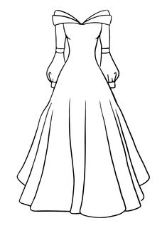 a woman in a dress that is drawn