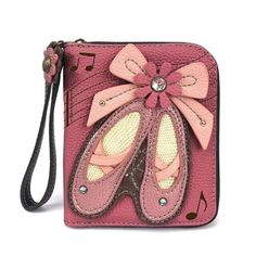 Chala Zip Around Faux Leather Wallet Credit Card Wristlet - Ballerina, Pink New With Tags * The Front Is Adorned With Our Ballerina Shoes Chala Pal Design! * Comes With A Decorative Zipper Pull Charm * Lots Of Slots For Your Cards And Cash * One Clear Slot For Photo Id * Back Zipper Pocket For Coins And Other Small Items * Material: Faux Leather * Dimensions: 5" X 6" X 1" Chala Handbag, Ballerina Slippers, Pink Ballerina, Ballet Slippers, Ballerina Shoes, Shoes Slippers, Zipper Wallet, Slipper Shoes, Leather Wristlet